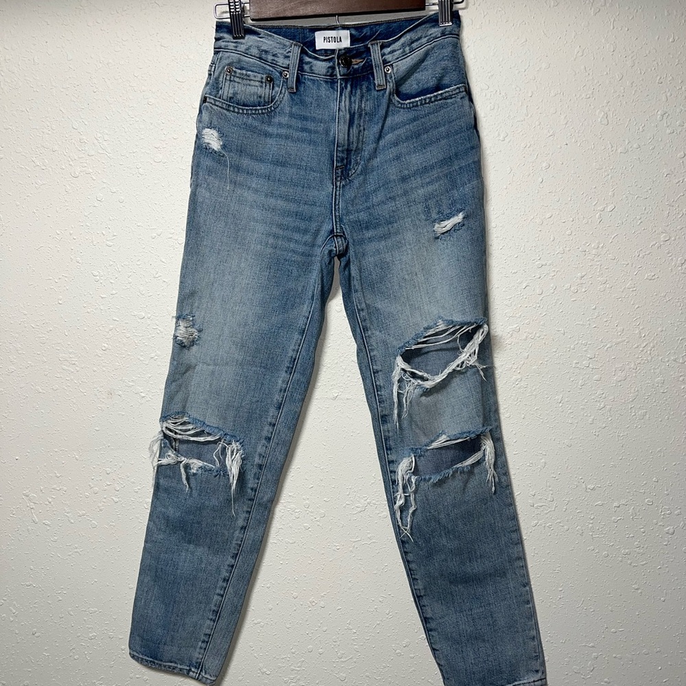 Pistola Blue‎ Jeans with Distressed Details